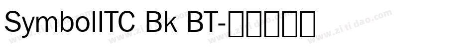 SymbolITC Bk BT字体转换